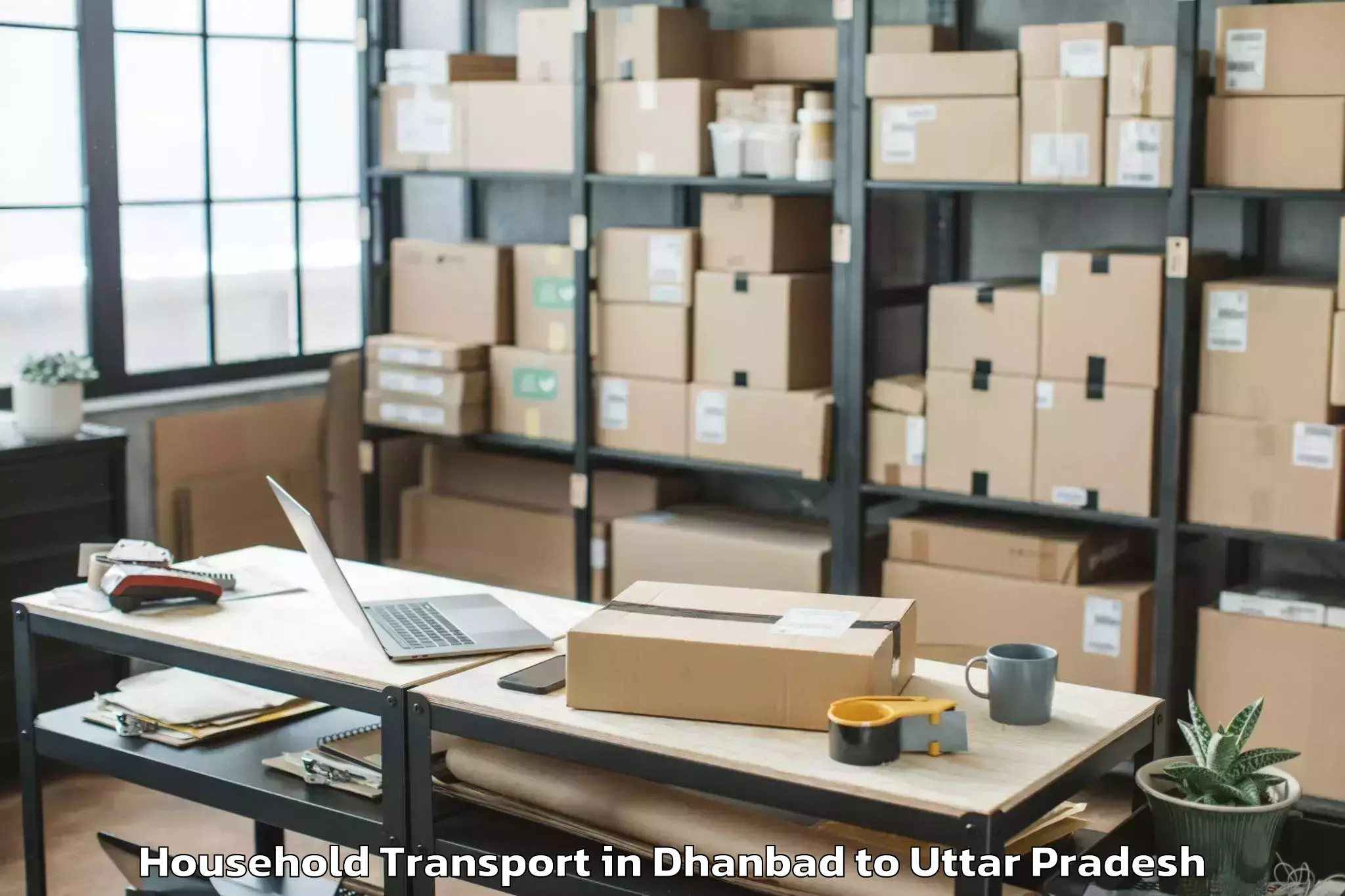 Book Dhanbad to Gulaothi Household Transport Online